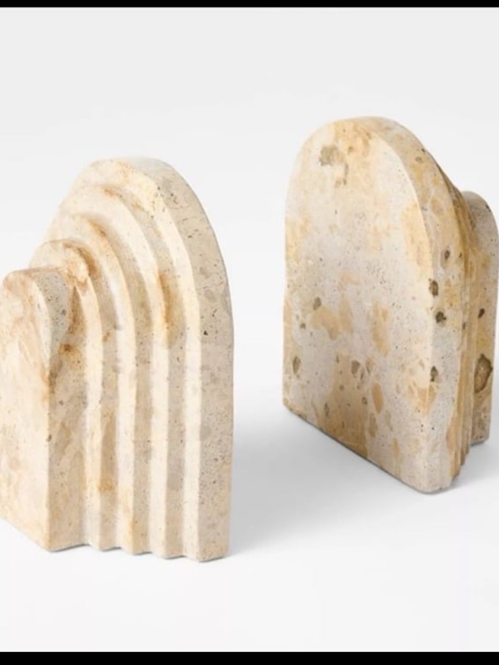 Set of 2 Marble Tiered Bookends-Threshold designed with Studio McGee